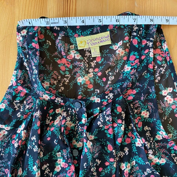 NWT Vera Wang Button-Up Sheer Blouse - Picture 14 of 14